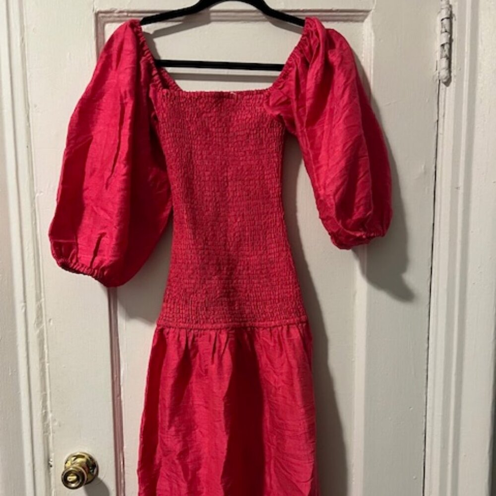 Rhode Smocked Pink Maxi Dress